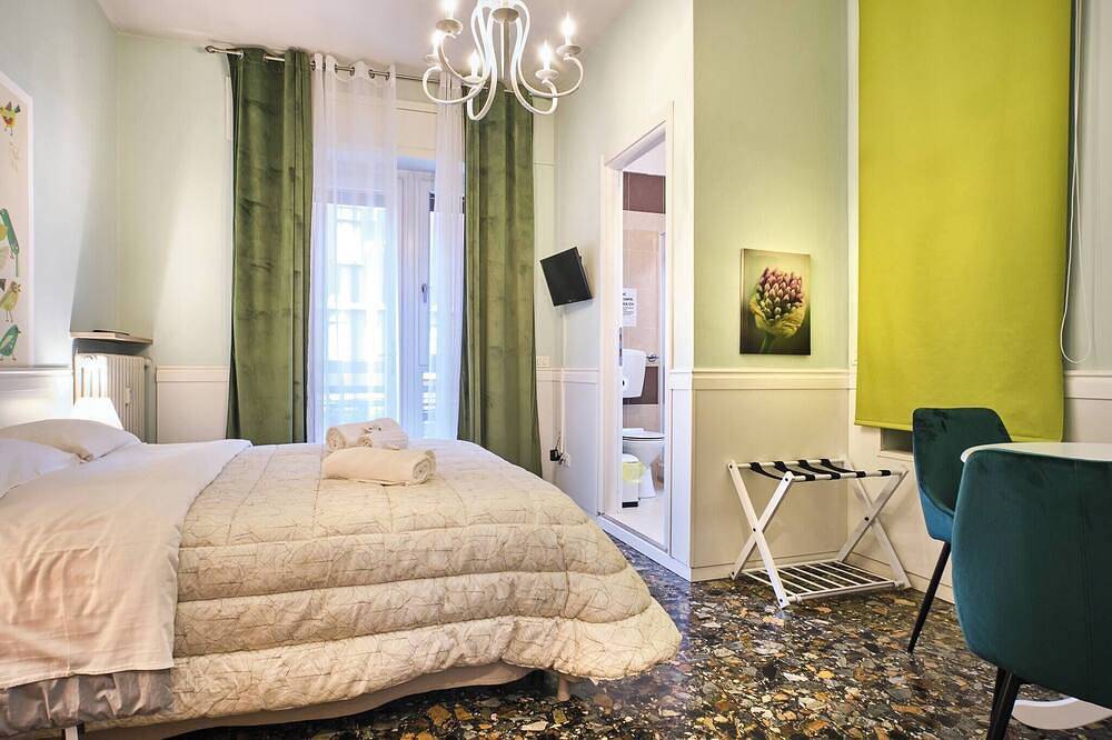 Stanza verde con bagno privato - uso cucina - La Voliera in Vérone, Province de Vérone