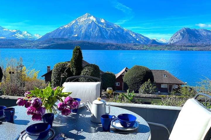 Ferienwohnung für 4 Personen, mit Balkon und Garten in Sigriswil