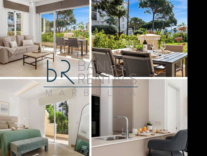 Holiday apartment for 4 people, with pool and terrace as well as garden and ocean view in Puerto Banús
