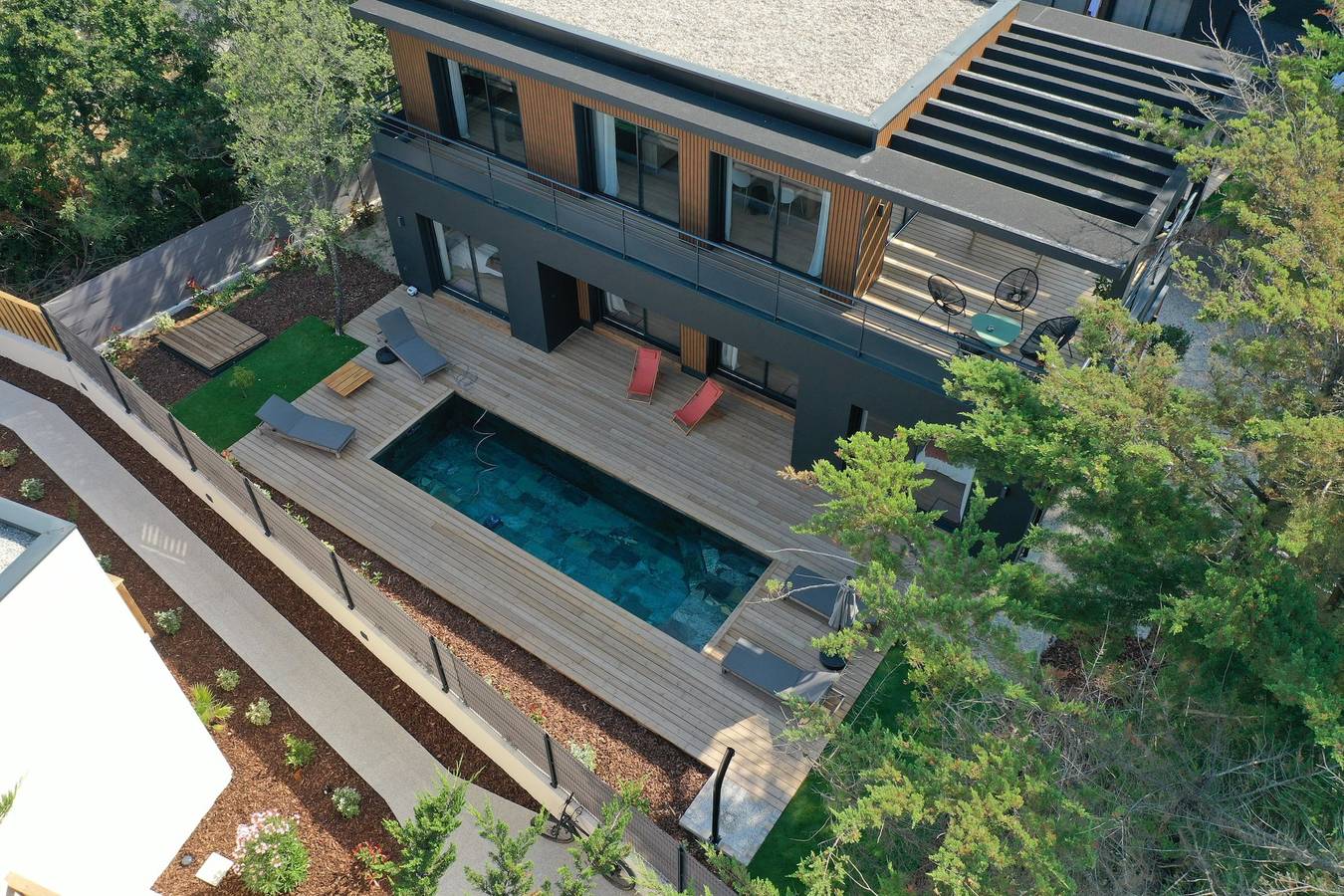 Villa Sunset 1, prestigious, heated swimming pool, sea view for 8 people in Lacanau Ocean, Lacanau