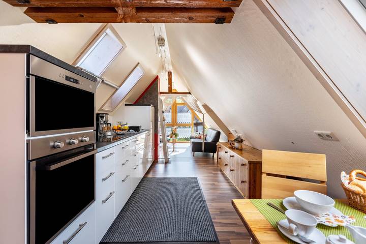 Appartement entier, Appartement de vacances "Dachspitz - Junges Wohnen" avec jardin partagé et Wi-Fi in Unterkirnach, Forêt-Noire centrale