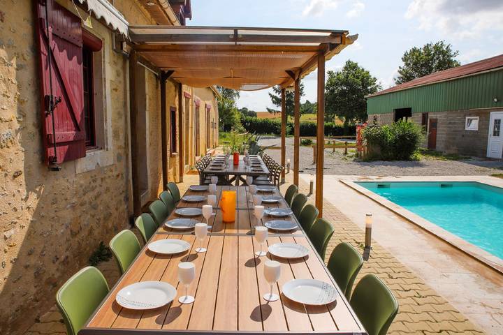 Villa pour 30 personnes, avec piscine et jardin, animaux acceptés dans la Sarthe - 3