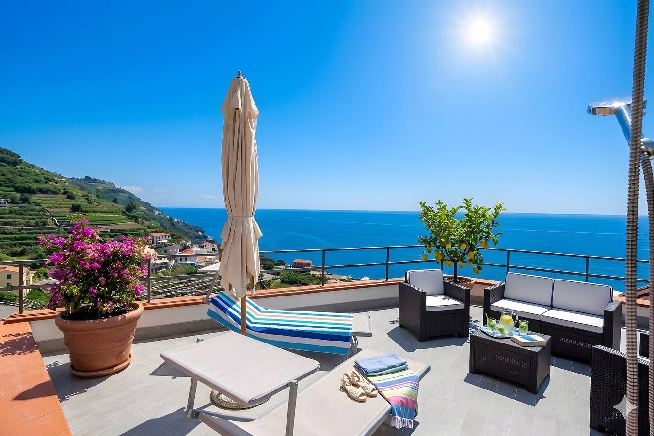 Casa Vacanze 'La Volta Amalfi Coast' con Vista Mare, Wi-Fi e Aria Condizionata in San Michele Salerno, Costiera amalfitana