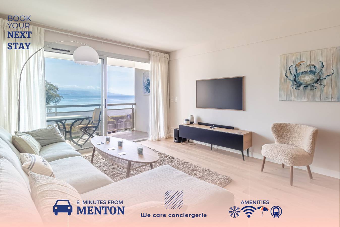 Appartement De Vacances pour 2 Personnes dans Roquebrune-Cap-Martin, Région de Nice