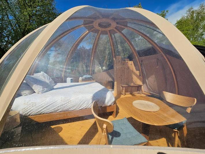 Tente pour 2 personnes, avec Terrasse ainsi que Jardin et Vue dans l' Eure - 3