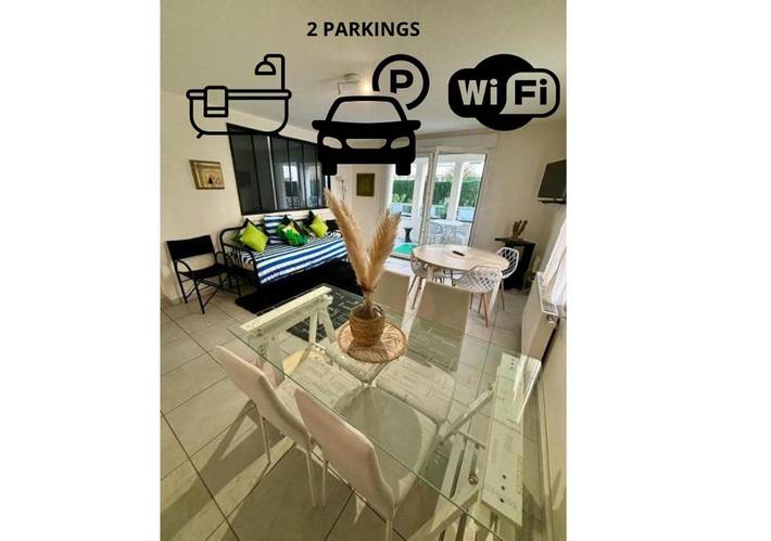 Gîte pour 7 personnes, avec Balcon et Terrasse à Vaulx-en-Velin