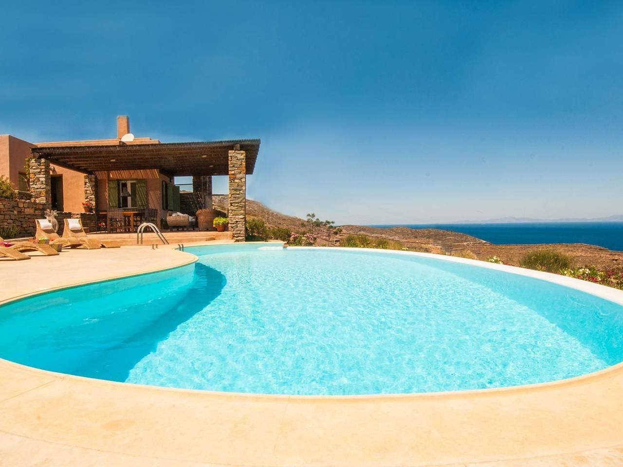 Ferienvilla "Als Marmarei" mit Infinity-Pool in Kea