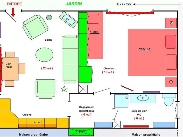 Gîte pour 2 personnes, avec jardin et piscine à Lichtenberg - 2