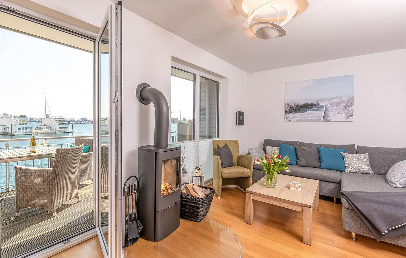 Apartment mit Meerblick und Terrasse, 1 km zum Strand in Olpenitz, Kappeln