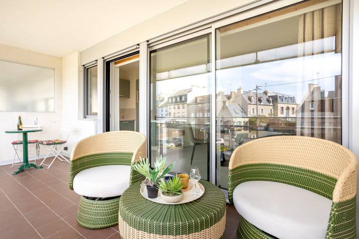 Appartement de vacances pour 2 personnes, avec balcon en Bretagne