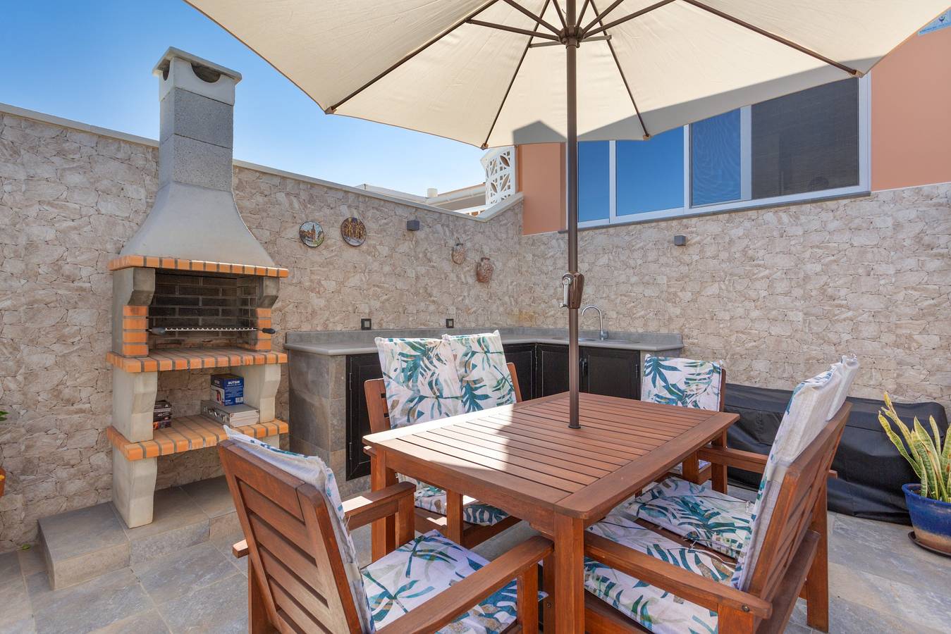 Ferienhaus 'Kentia' mit Meerblick, privater Terrasse und Wi-Fi in Caleta de Fuste, Antigua