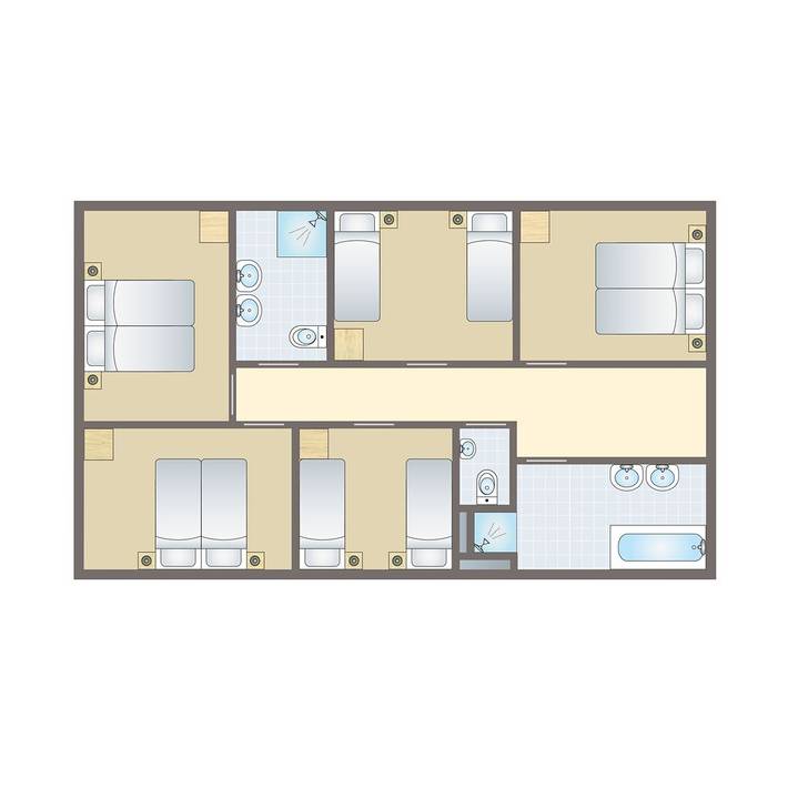 Bungalow für 10 Personen, mit Terrasse und Balkon/Terrasse in Anjum - 3