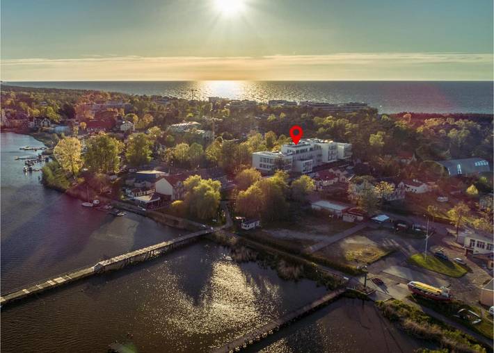 Ośrodek wypoczynkowy dla 4 osób, z Balkon i Taras oraz Basen i Sauna w Mielno