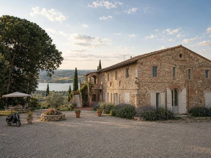 Appartamento per 2 persone, con Terrazza e Giardino nonché Vista lago e Panorama a Chiusi