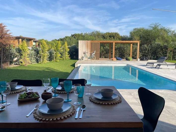 Villa pour 14 personnes, avec Balcon ainsi que Jardin et Piscine à Péninsule de Troia