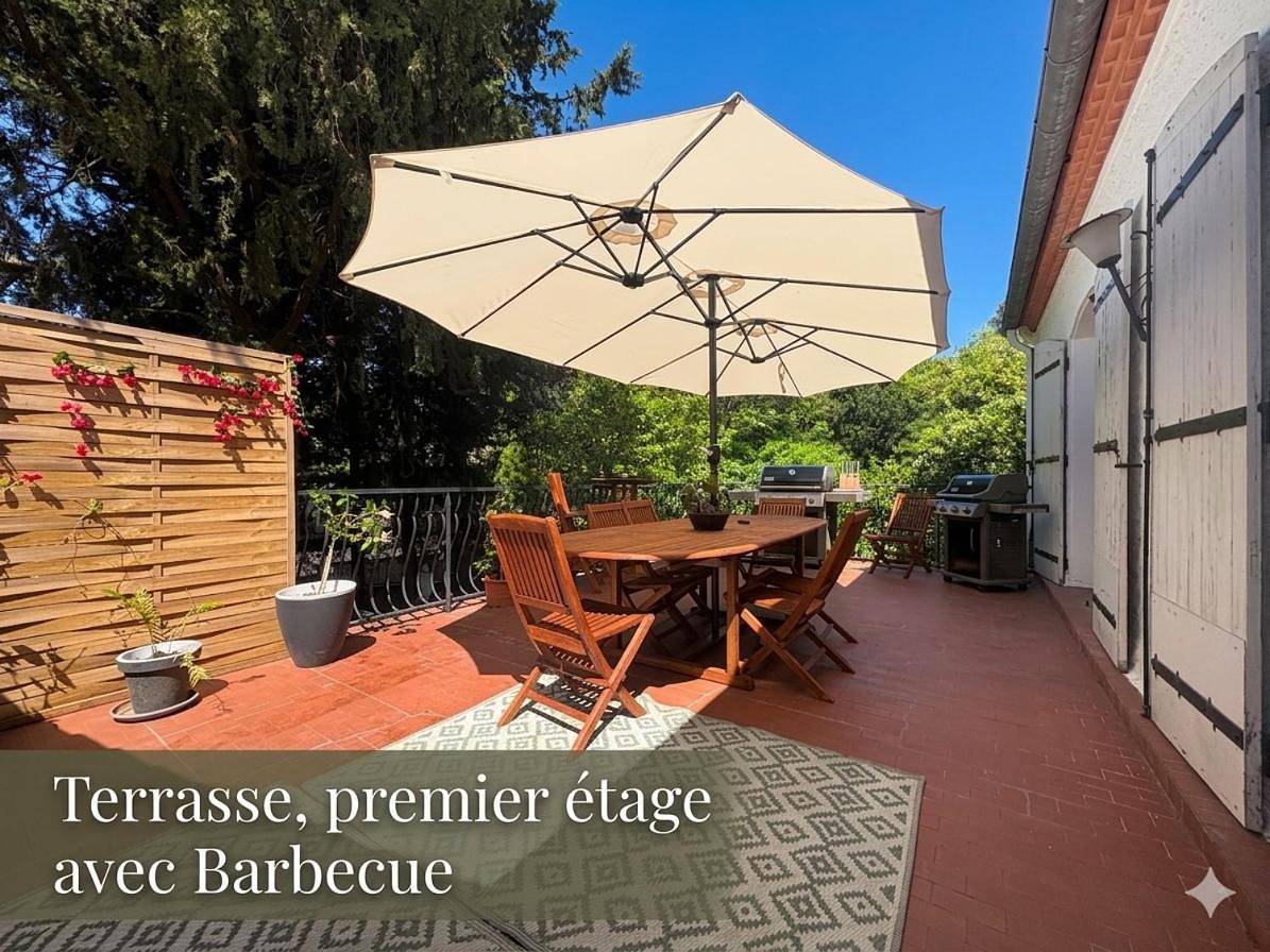 Villa 3ch 6pers climatisée avec jacuzzi jardin 3 terrasses Montpellier centre ville 12 mn des plages in Montpellier, Mittelmeerküste (Frankreich)