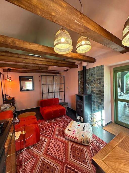 Dom dla 3 osób, z widok i sauna oraz balkon i ogród w Węgry