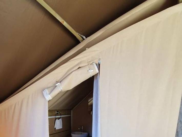 Camping La Pinède - Tienda de lona y madera 4 personas - Saleccia in Calvi, Region de Calvi