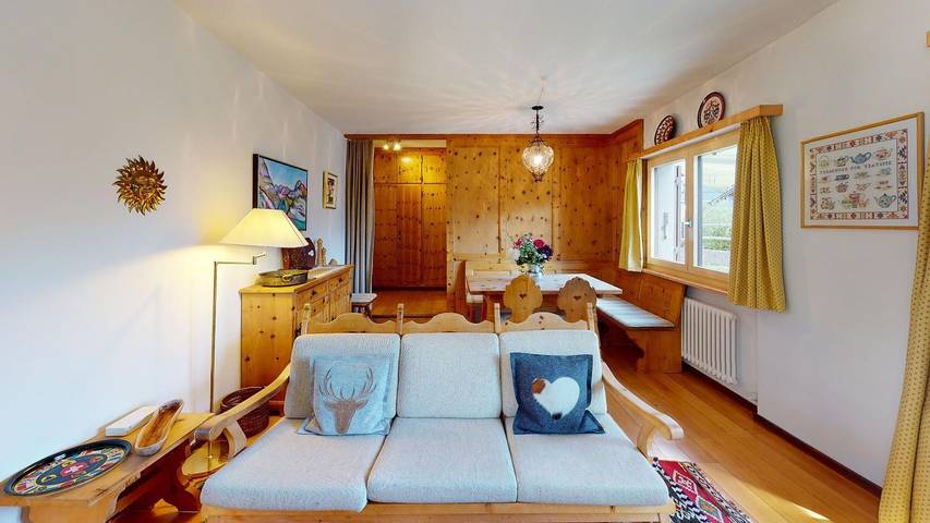 Ferienwohnung für 6 Personen, mit Garten und Ausblick in Celerina