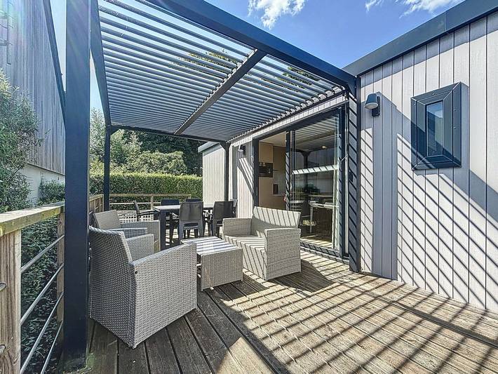 Camping pour 6 personnes, avec terrasse et piscine dans la Manche