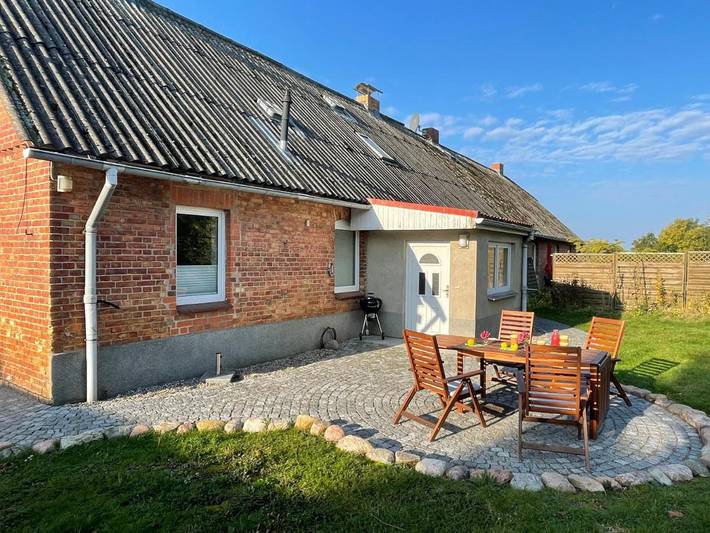Ferienhaus für 4 Personen, mit Ausblick und Garten, mit Haustier am Salzhaff
