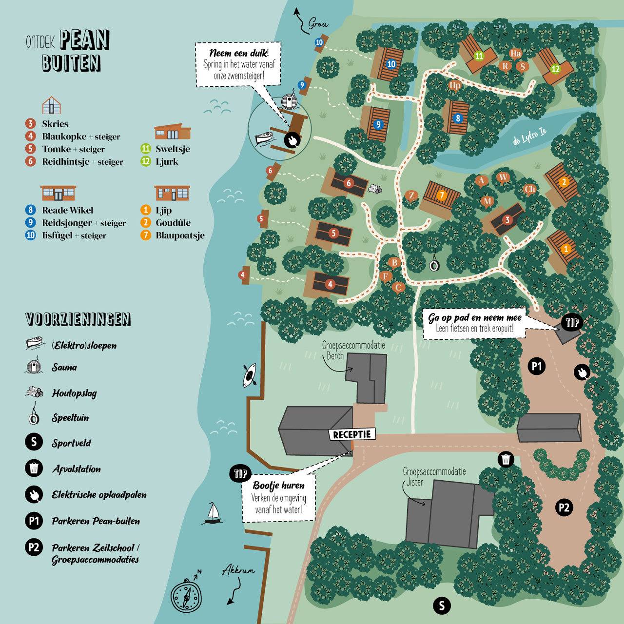 Pean-buiten — Waterlodge Ljurk in Nationaal Park De Alde Feanen