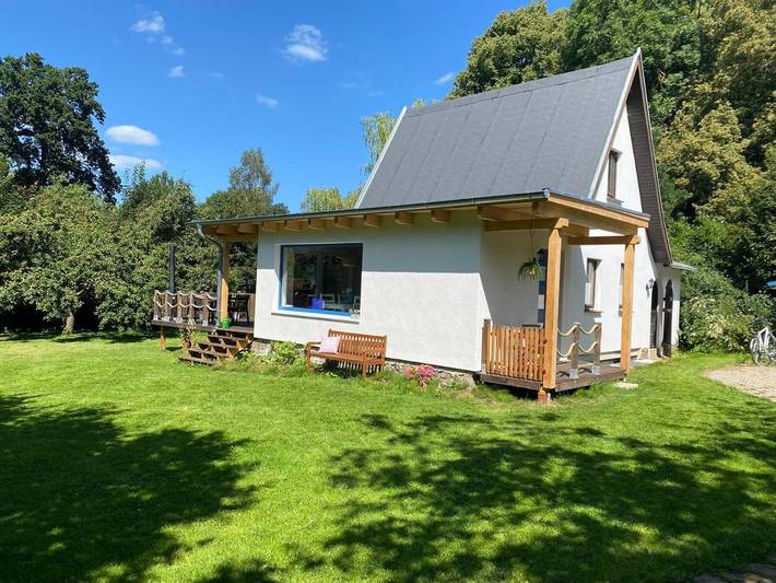 Ferienhaus für 3 Personen, mit Terrasse und Garten sowie Ausblick