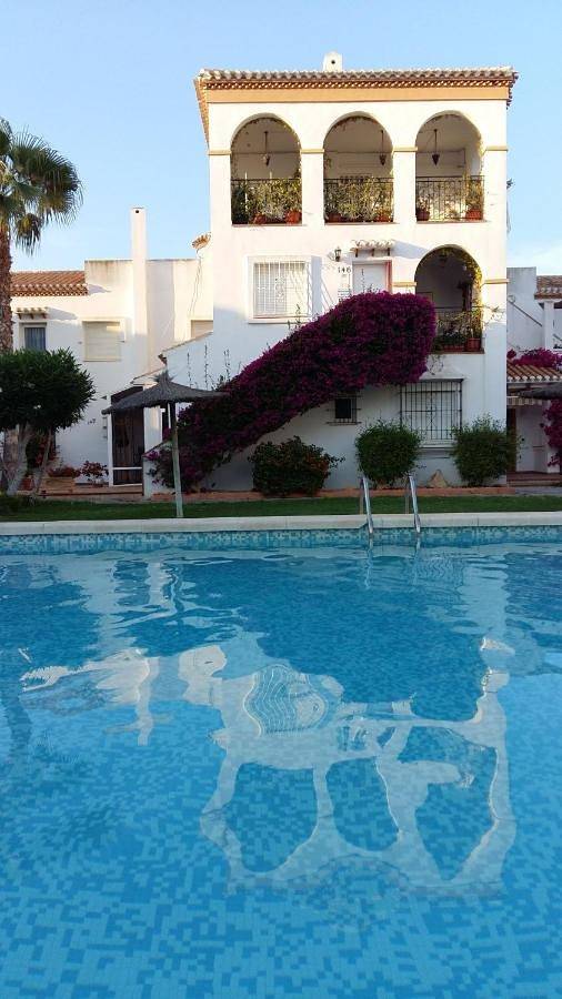 Apartamento para 6 personas, con Balcón y Terraza además de Jardín y Piscina en Playa Flamenca