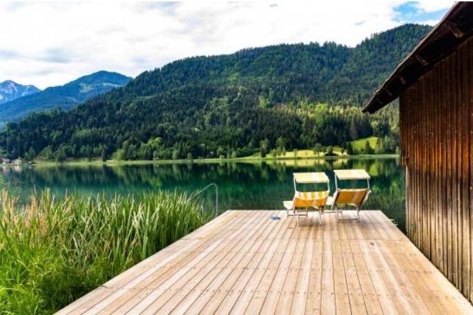 Ferienhaus für 3 Personen, mit Balkon und Terrasse sowie Garten und Seeblick am Weissensee - 3