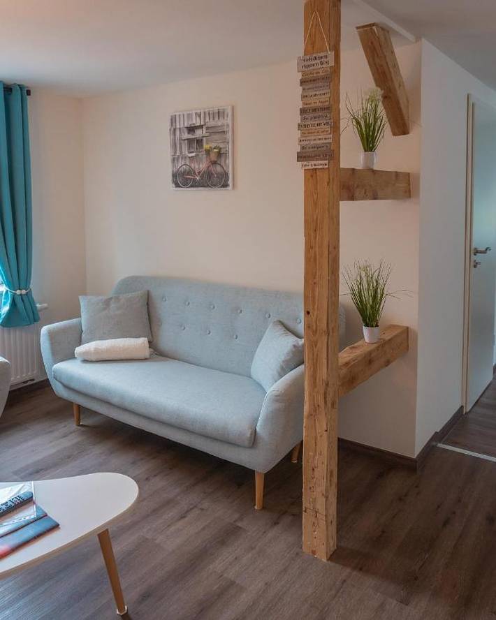 Ferienwohnung für 4 Personen, mit Garten und Ausblick