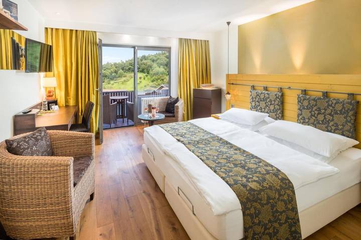 Hôtel pour 2 personnes, avec sauna ainsi que jardin et vue