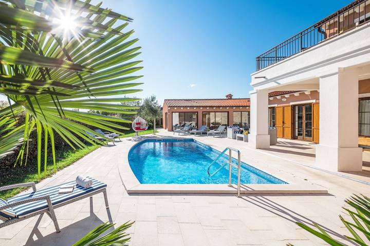 Villa pour 10 personnes, avec piscine ainsi que jardin et sauna, animaux acceptés à Barban - 3