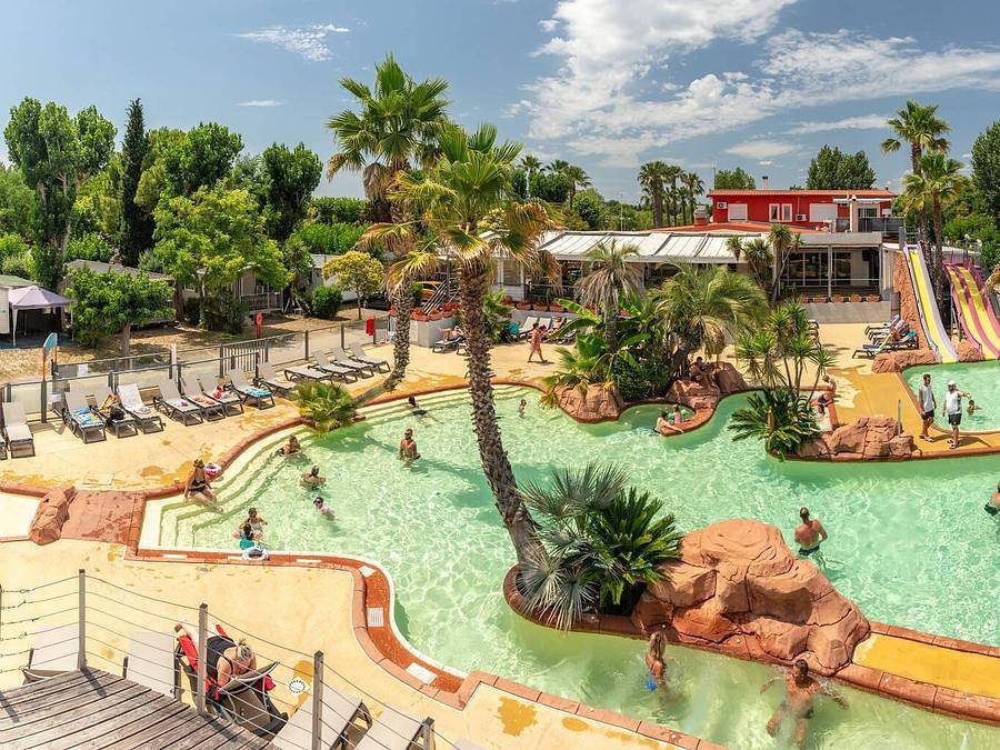 Camping l'Oasis Palavasienne - Mobilhome 4 personas - Mobil-home | Confort | 2 Dormitorios | 4 Pers. | Terraza individual | Aire acondicionado. in Lattes, Costa mediterránea (Francia)
