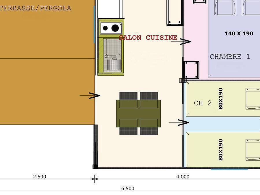 Flower Camping Beauchêne - Bungalowzelt 4 personen - Funflower Standard 20m² / 2 Zimmer - Terrasse (ohne eigene Sanitäranlagen) in Avrillé (Vendée), Vendée