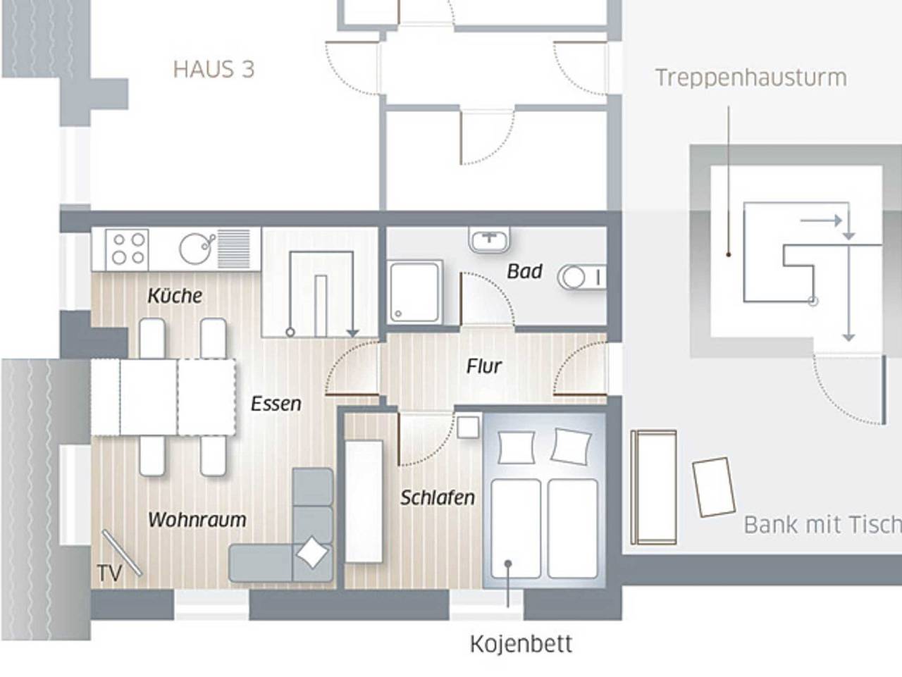 Ganze Ferienwohnung, Strandperle 03 - Strandperle 03 in Hörnum, Sylt