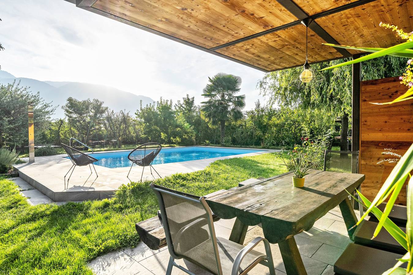 Ganze Wohnung, Ferienwohnung 'Erlengut Meran' mit Bergblick, Gemeinschaftspool und Wlan in Niederlana, Lana