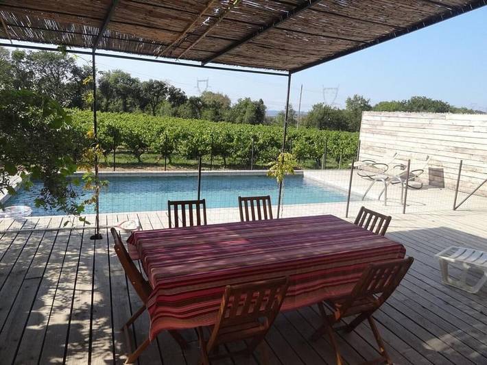 Gîte pour 7 personnes, avec vue et jardin ainsi que piscine et bassin pour enfant, animaux acceptés à Bagnols-sur-Cèze - 3