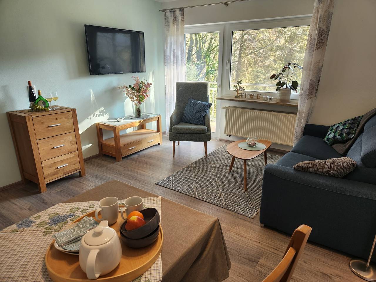 Ganze Wohnung, Ferienwohnung 'Bacchus' mit privatem Balkon, gemeinschaftlicher Terrasse in Iphofen, Fränkisches Weinland