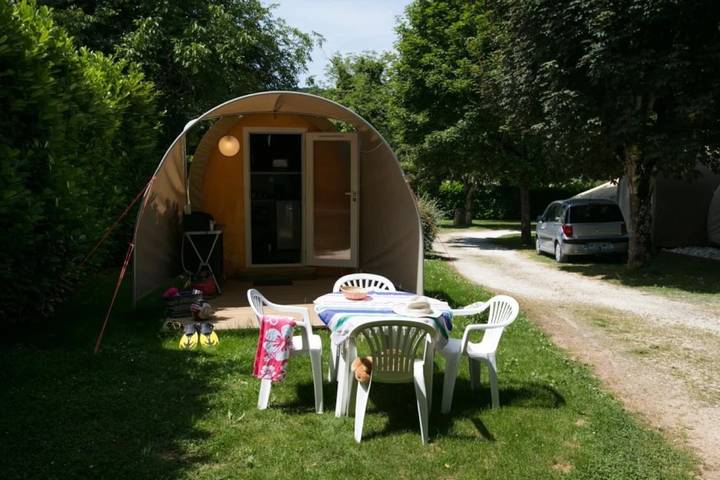 Mobil home pour 2 personnes, avec bassin pour enfant à Thégra - 3