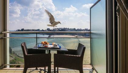 Hôtel pour 4 personnes, avec vue et jardin dans Plage de l'Ecluse
