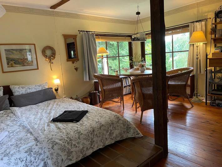 Ferienhaus für 4 Personen, mit Terrasse und Garten sowie Sauna und Ausblick
