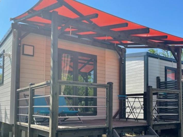 Mobil home pour 2 personnes, avec bassin pour enfant à Sampzon - 2