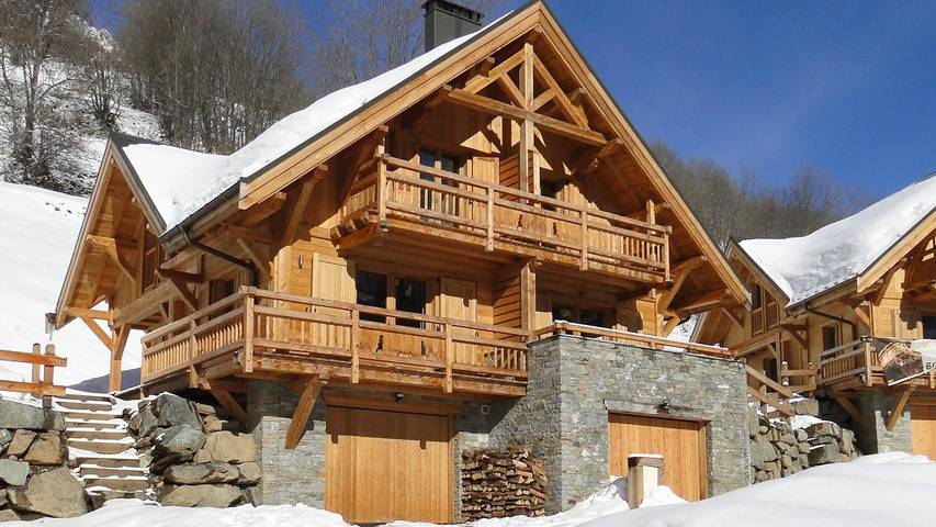 Chalet pour 10 personnes, avec jardin et balcon à Vaujany