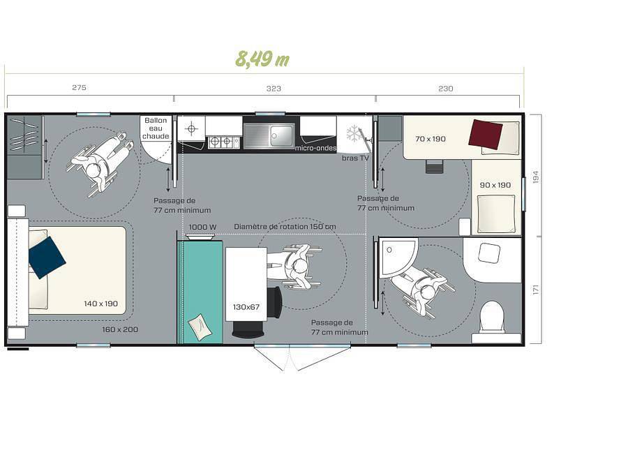 Camping au Paradis des Campeurs - Mobilhome 4 personas - Silva (Pmr) in Roquebrune-sur-Argens, Region de Draguignan