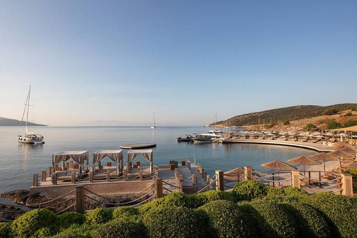 Ferienhaus für 3 Personen, mit Garten und Pool sowie Sauna und Ausblick, mit Haustier in Bodrum