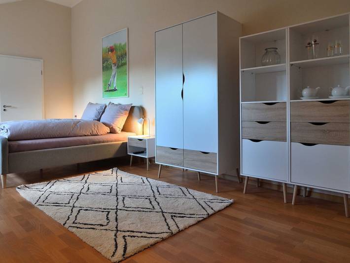 Ferienwohnung für 3 Personen, mit Terrasse und Sauna sowie Seeblick in Ankum