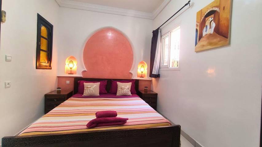 Maison de vacances pour 6 personnes, avec piscine ainsi que terrasse et vue au Maroc