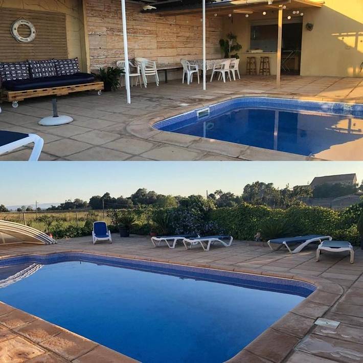 Location de vacances pour 8 personnes, avec piscine ainsi que jacuzzi et jardin à Bellcaire d'Empordà