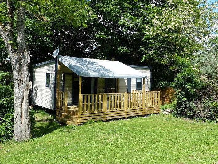 Flower Camping Le Martinet Rouge  - Mobilheim 5 personen - Mobilheim Premium -30m² -2 Schlafzimmer - überdachte Terrasse - Tv - Klimaanlage 2/5 Pers. in Brousses-et-Villaret, Carcassonne und Umgebung