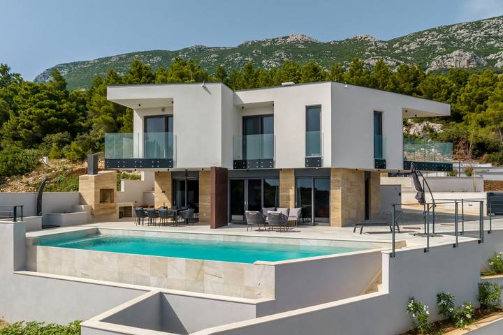 Ferienhaus für 6 Personen, mit Meerblick und Garten sowie Pool und Sauna auf Peljesac